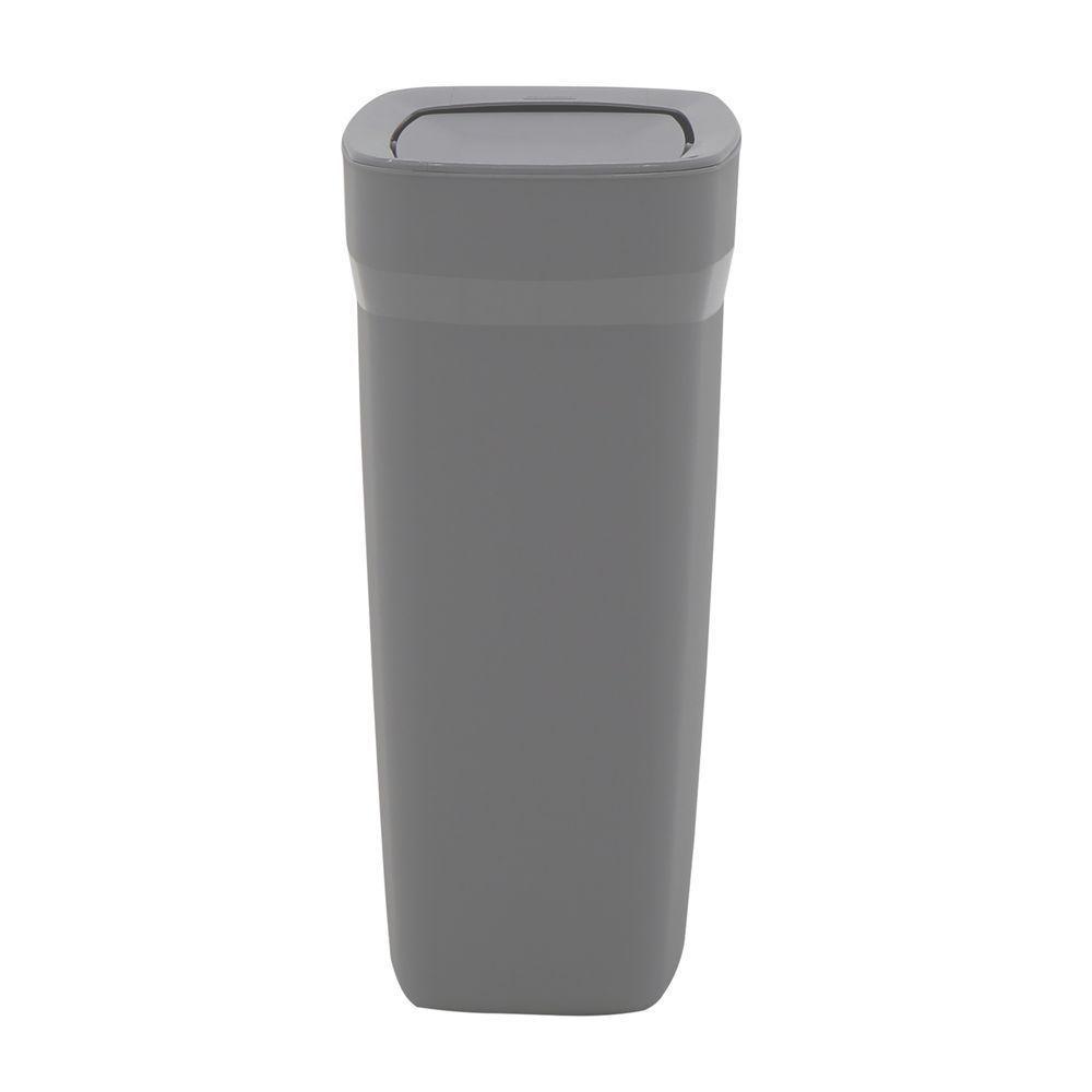 Lixeira Tramontina Compact Em Polipropileno Cinza Com Tampa Basculante 10,5 L - 5