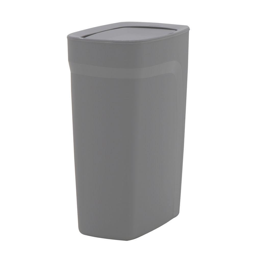 Lixeira Tramontina Compact Em Polipropileno Cinza Com Tampa Basculante 10,5 L - 7