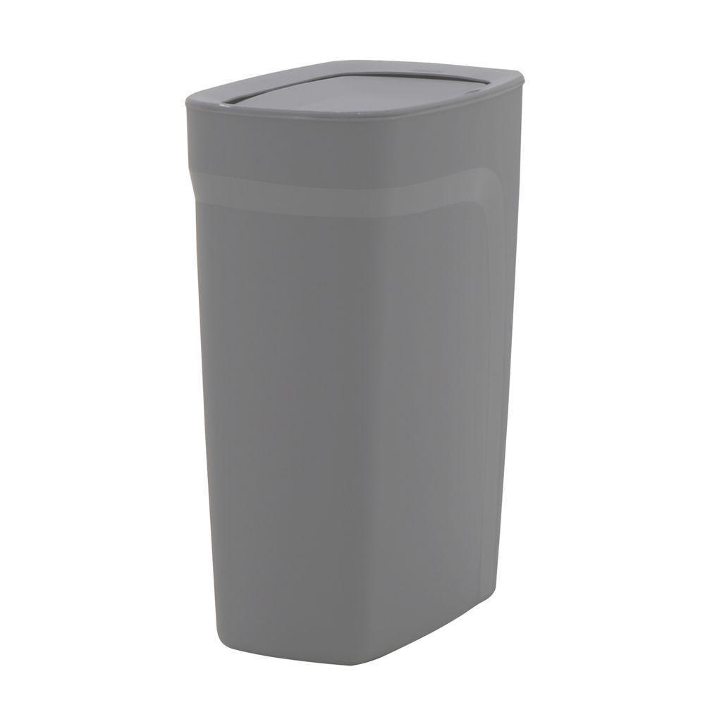 Lixeira Tramontina Compact Em Polipropileno Cinza Com Tampa Basculante 10,5 L - 9