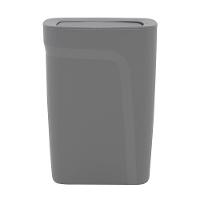 Lixeira Tramontina Compact Em Polipropileno Cinza Com Tampa Basculante 10,5 L - 1