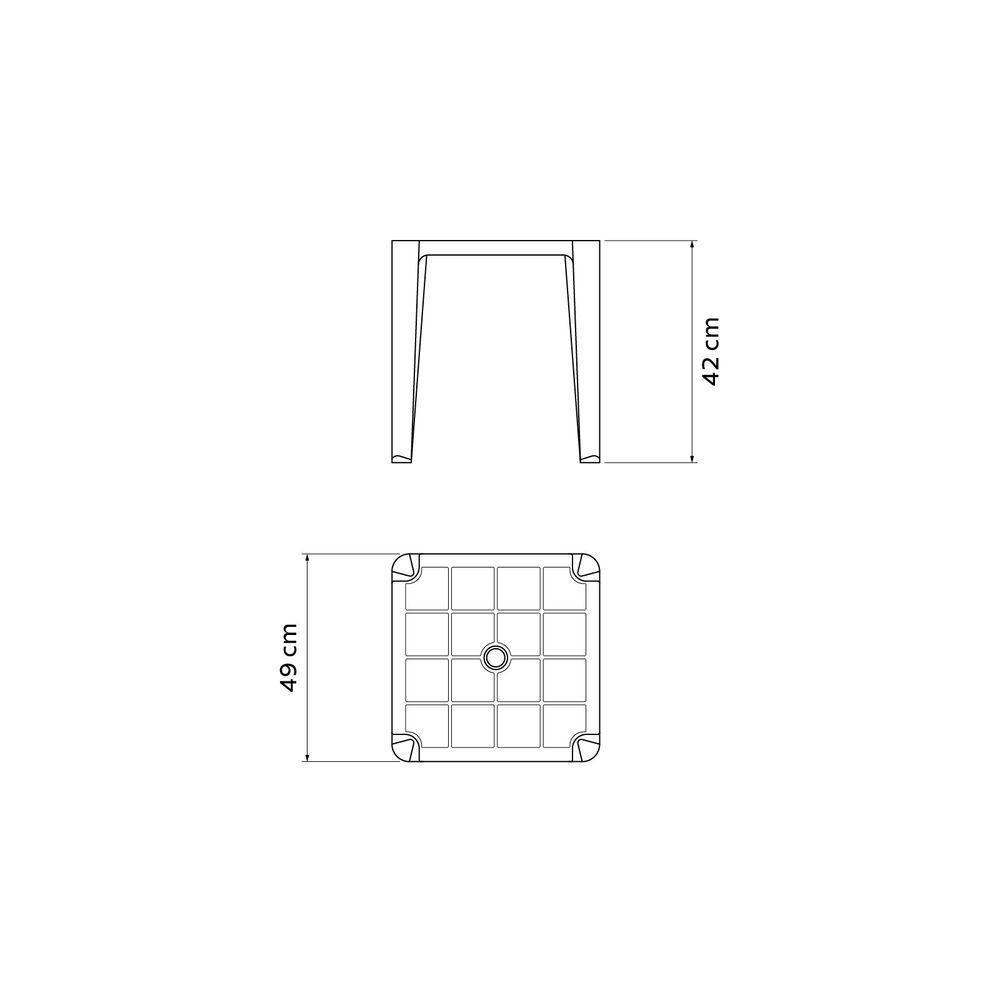 Mesa Infantil Tramontina Adoleta Em Polipropileno Azul - 3