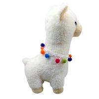 Lhama Branca Pelúcia Com Colar 32 Cm Altura De Fofinha - 2