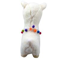 Lhama Branca Pelúcia Com Colar 32 Cm Altura De Fofinha - 3