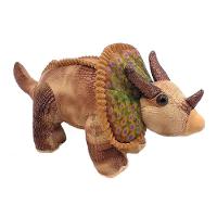 Dinossauro De Pelúcia Triceratops Marrom 36 Cm Comprimento - 1