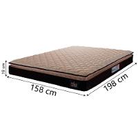 Colchão Casal Queen Espuma D33 Pillow Top Millenium 158x198x19cm Marrom Hellen - Suporta Até 120 Kg Marrom - 3