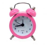 Mini Relógio Despertador Md Rosa 7,5 C M Altura - 1
