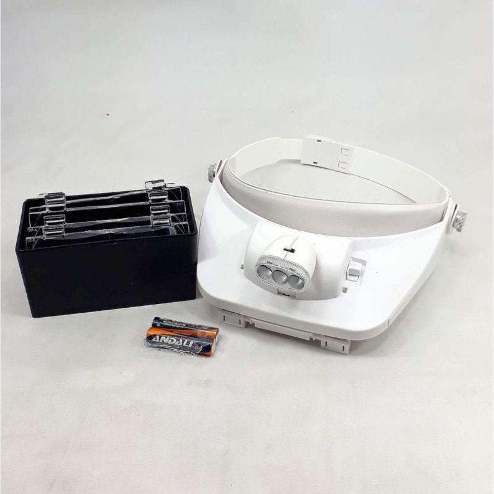 Lupa Profissional Mg81001e Branca Com Led E 4 Lentes - 2