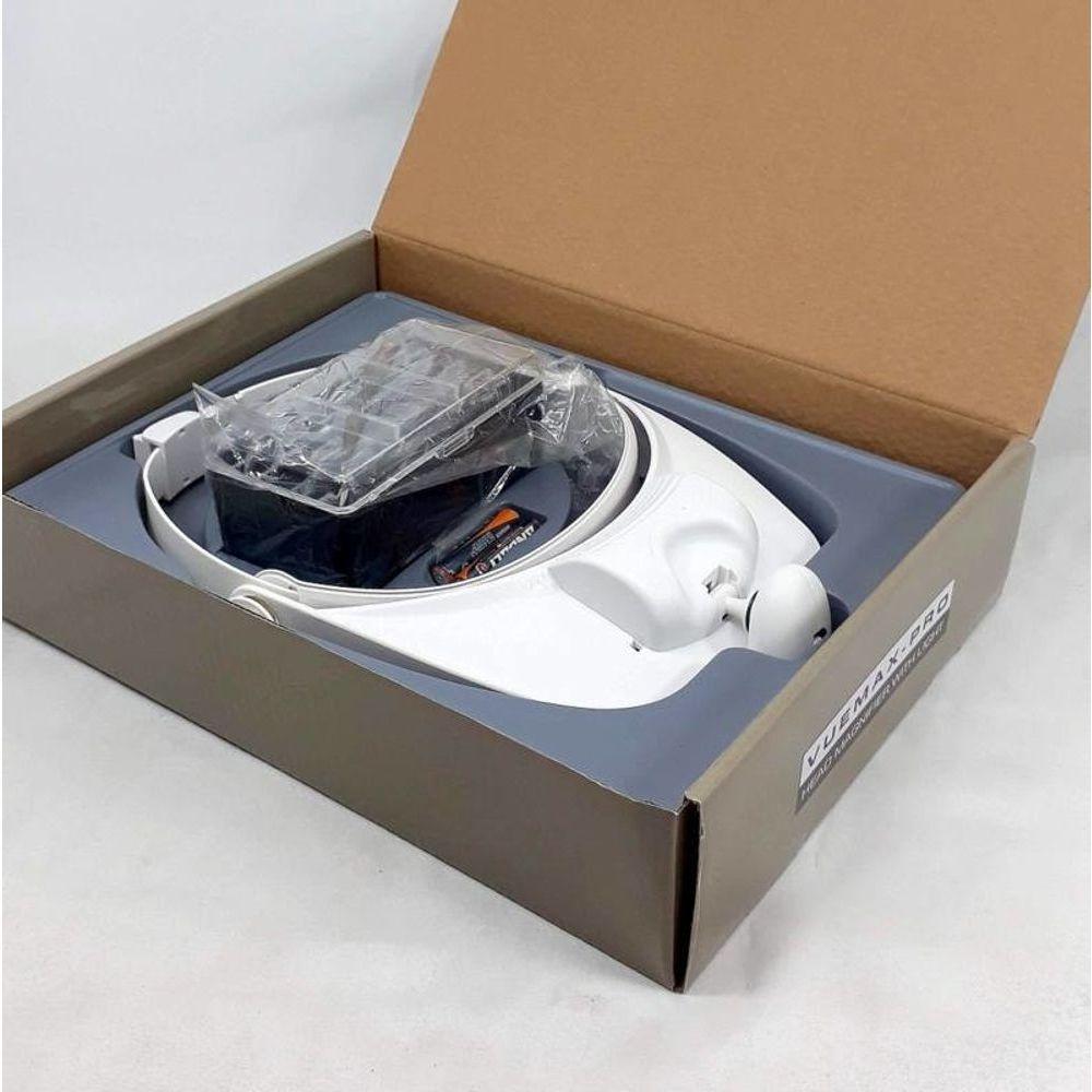 Lupa Profissional Mg81001e Branca Com Led E 4 Lentes - 3