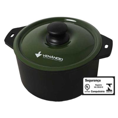 Panela De Ferro Fundido Tampa Verde 260x115 Met. Met. Venâncio