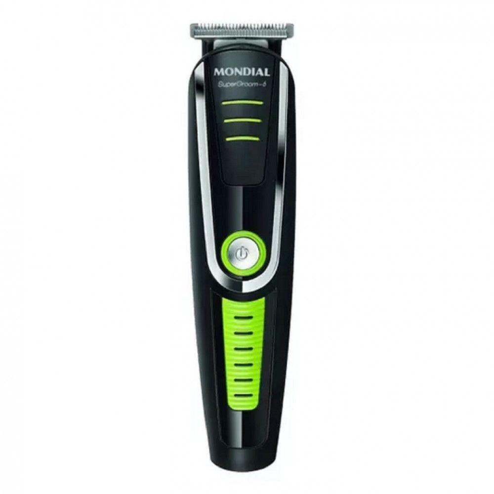 Aparador De Pelos Mondial Super Groom 6w Bg-04 Preto/verde Bivolt - 1
