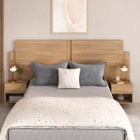 Cabeceira Casal/queen Com 2 Mesas De Cabeceira 232cm Multimóveis Mp4317 Madeirado Madeirado - 3