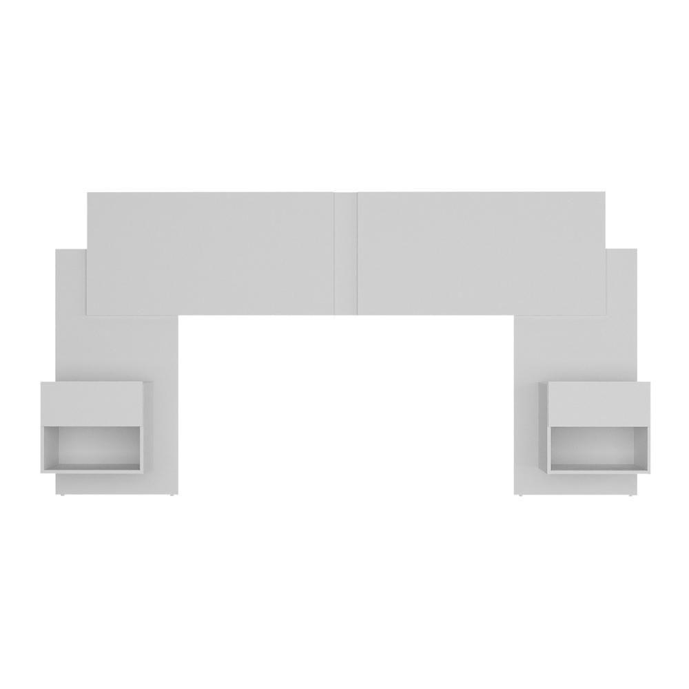 Cabeceira Casal/queen Com 2 Mesas De Cabeceira 232cm Multimóveis Mp4317 Branco Branco - 2