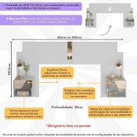 Cabeceira Casal/queen Com Espelhos E 2 Mesas De Cabeceira 232cm Multimóveis Mp4324 Branco Branco - 5