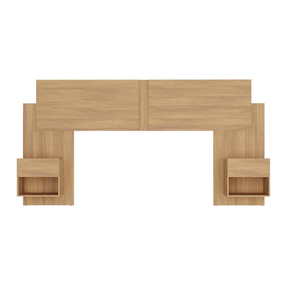 Cabeceira Casal/queen Com 2 Mesas De Cabeceira 232cm Multimóveis Mp4325 Madeirado Madeirado - 2