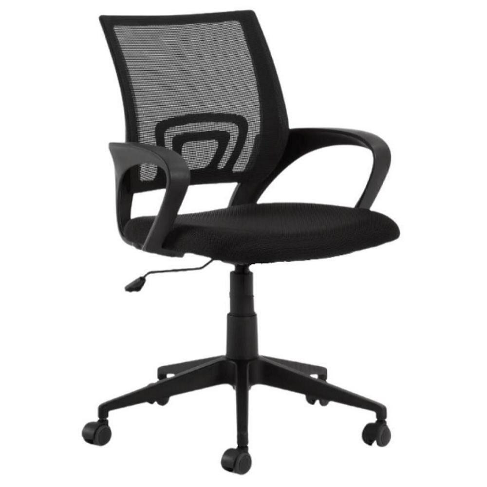 Cadeira De Escritório Secretária Base Preta Com Rodinha Fortt Porto Preta CSF01-P - 1