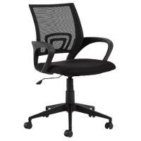 Cadeira De Escritório Secretária Base Preta Com Rodinha Fortt Porto Preta CSF01-P - 1