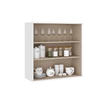 Armário Aéreo Milla Mdf 2 Portas De Branco 80 Cm Carraro - 5