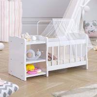 Berço Para Boneca Cristal Ursinho C02 Brinquedo Infantil Branco Lyam Decor - 6