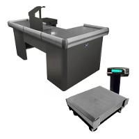 Caixa Supermercado Empacotador Preto 2m Check Out E Balança Bivolt 30kg - Urano Bivolt - 1