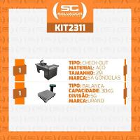 Caixa Supermercado Empacotador Preto 2m Check Out E Balança Bivolt 30kg - Urano Bivolt - 6