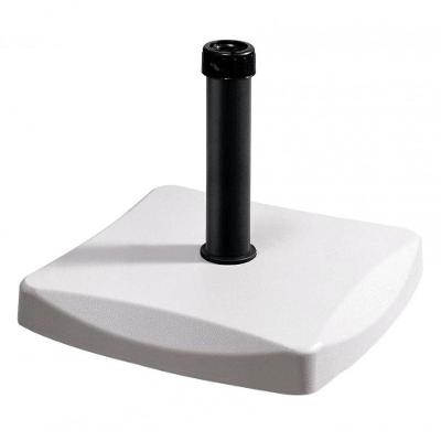 Base Ombrellone Em Concreto Quadrada 25kg Branco -Bel Lazer