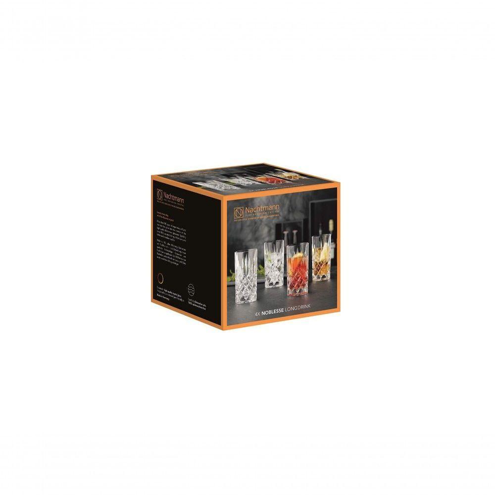 4 Copos Altos Noblesse Em Vidro Cristal 375ml Nachtmann - 4