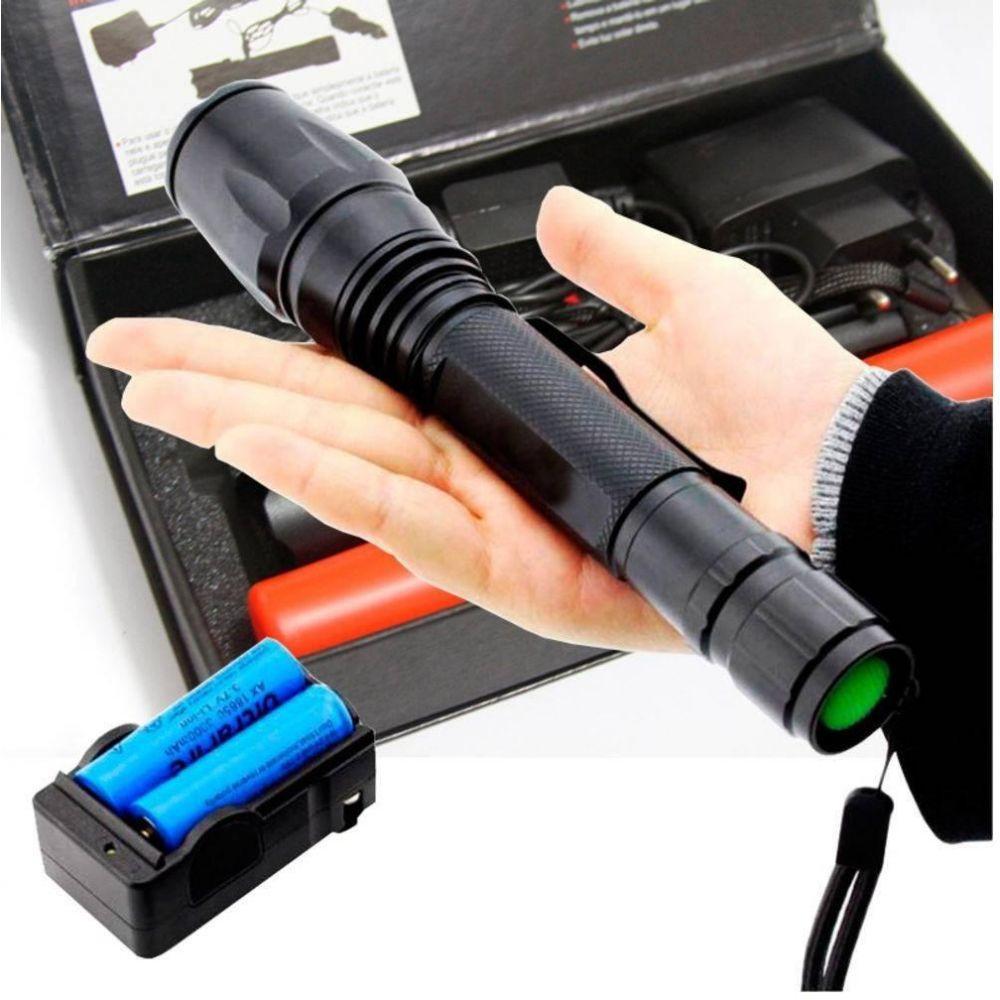 Lanterna Led T6 Ultra Forte Militar Tática 2 Baterias B-8477 - 2