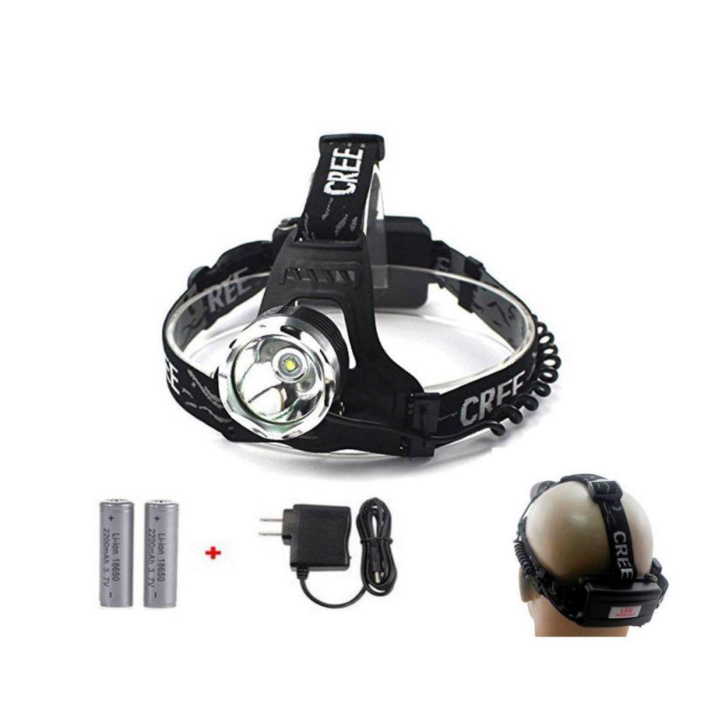 Lanterna Cabeça Led Cree T6 2 Baterias Carregador Veicular - 2