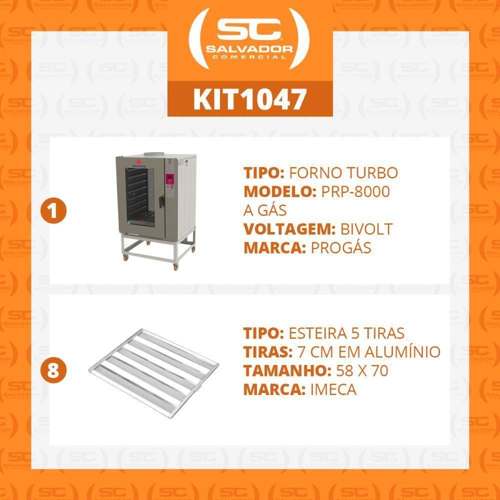 Forno Turbo A Gás 8 Níveis Prp-8000 Bivolt + 8 Esteiras Alumínio 50g 58x70 - Progás Bivolt - 5
