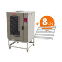 Forno Turbo A Gás 8 Níveis Prp-8000 Bivolt + 8 Esteiras Alumínio 50g 58x70 - Progás Bivolt - 1