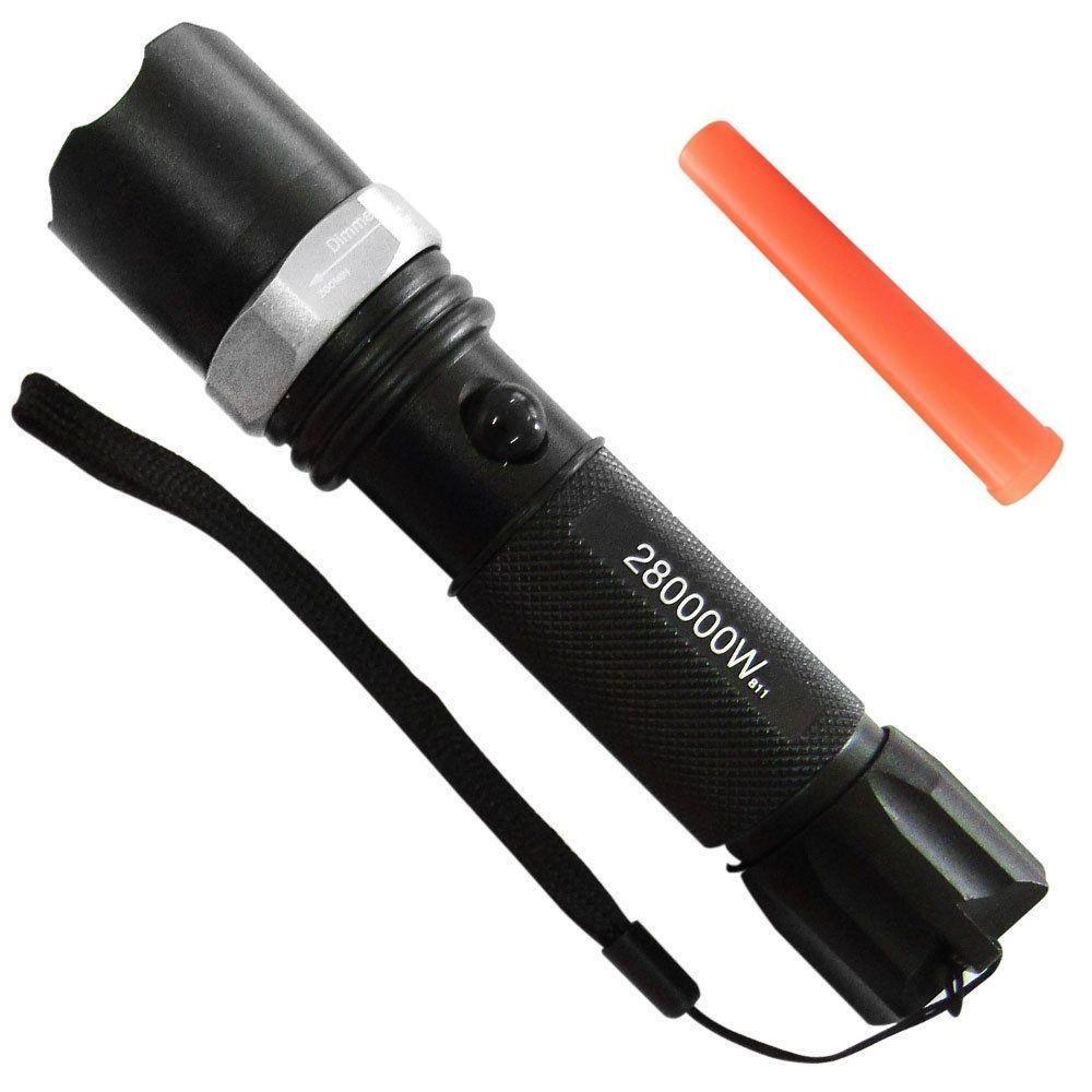 Lanterna Swat Tatica com Sinalizador 2 Baterias Recagaveis Longo Alcance - 1