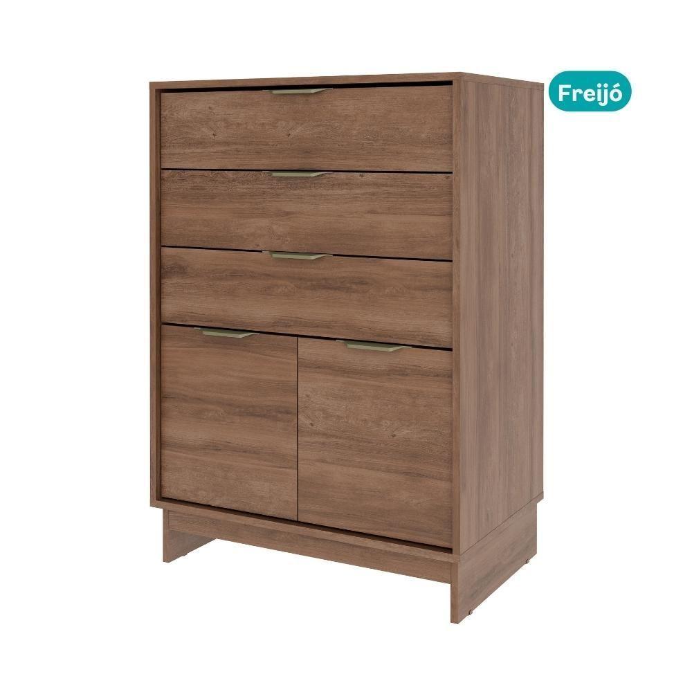 Cômoda 3 Gavetas 2 Portas Quarto 1112 Carraro Freijó - 6