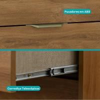 Cômoda 3 Gavetas 2 Portas Quarto 1112 Carraro Freijó - 2