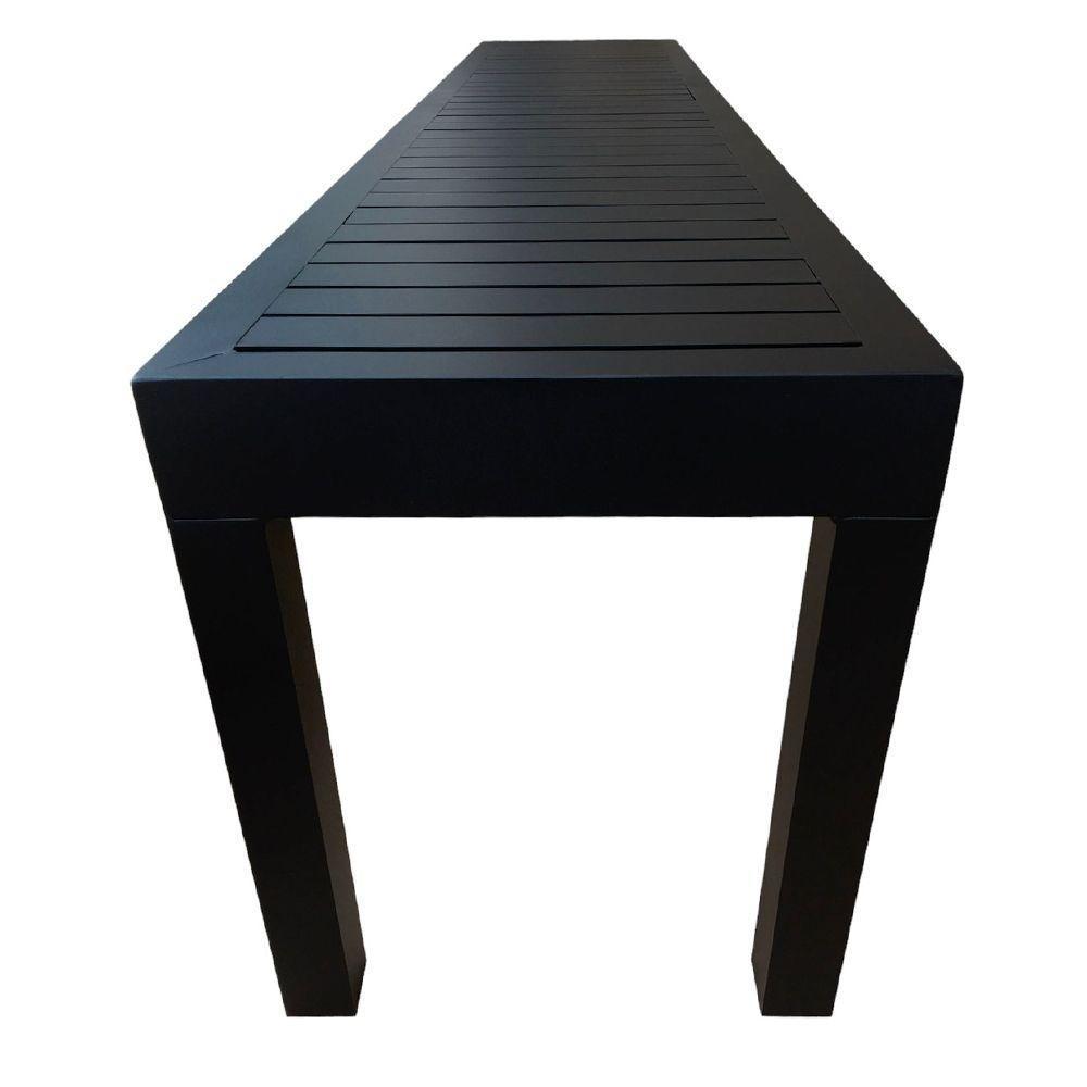 Kit 2 Bancos Ripados Em Alumínio 1.50m Preto - 3