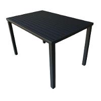 Conjunto Mesa Ripada Com 2 Bancos Ripados Alumínio 2.00x0.90m Marrom - 3