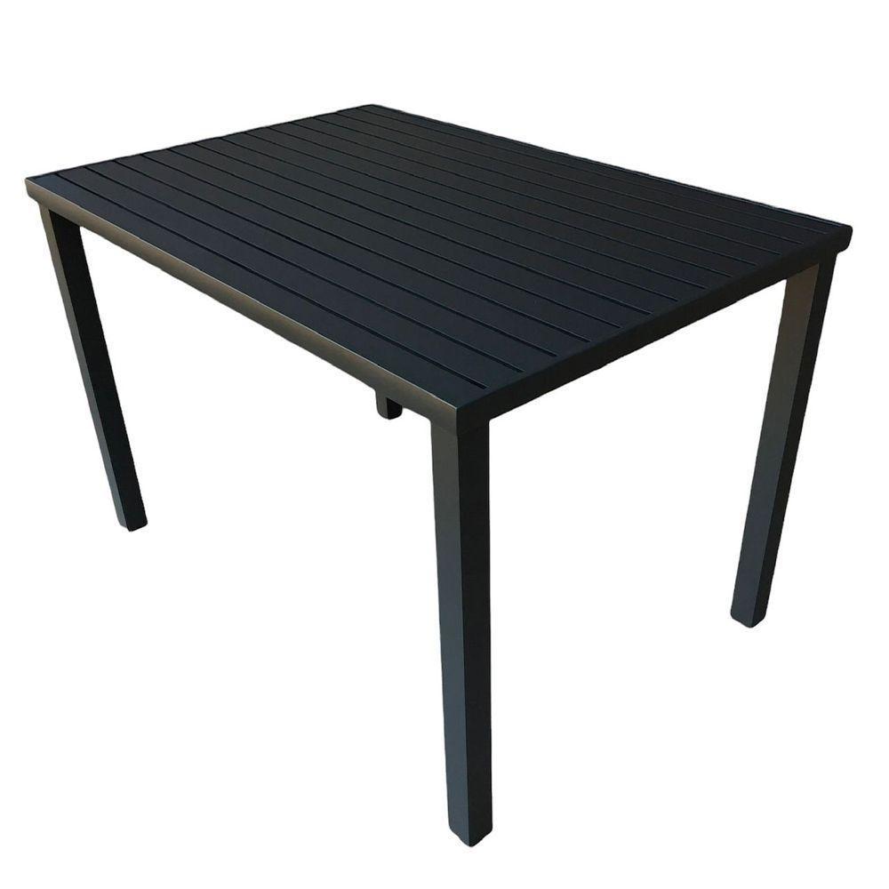 Conjunto Mesa Retangular 1.20x0.80 Com 4 Cadeiras Roma Em Alumínio Área Externa Preto - 4