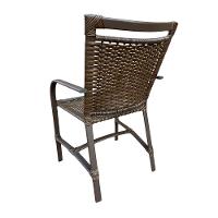 Conjunto Mesa Redonda 1,00 Com 4 Cadeiras Betta Em Alumínio Área Externa Marrom