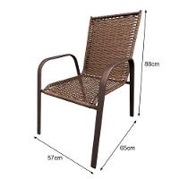 Conjunto Mesa Retangular 1.20x0.80 Com 4 Cadeiras Roma Em Alumínio Área Externa Marrom - 3