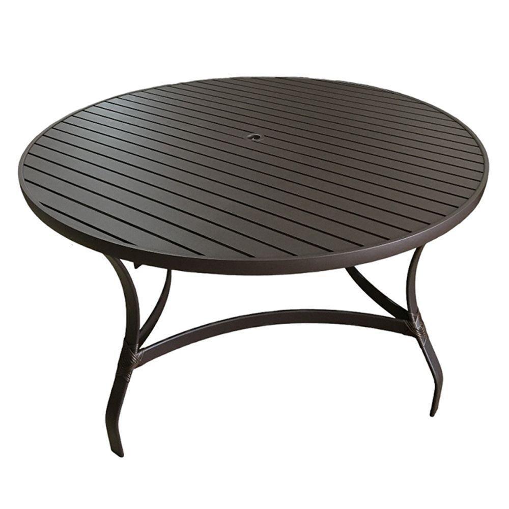 Conjunto Mesa Redonda 1,40cm Com 6 Cadeiras Betta Em Alumínio Área Externa Marrom - 4