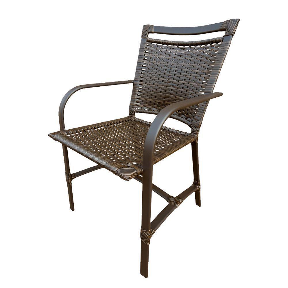 Conjunto Mesa Redonda 1,40cm Com 6 Cadeiras Betta Em Alumínio Área Externa Marrom - 5