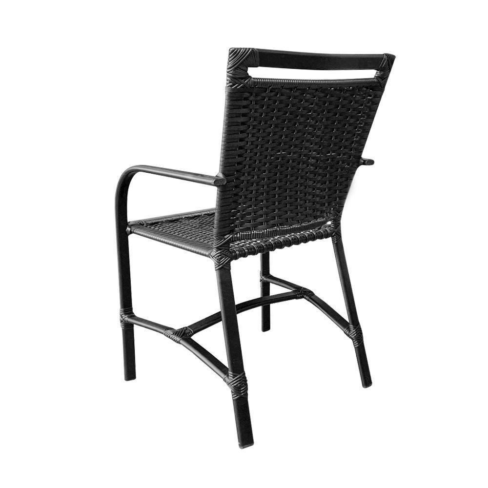 Conjunto Mesa Redonda 1,40cm Com 6 Cadeiras Betta Em Alumínio Área Externa Preto - 5