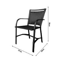 Conjunto Mesa Redonda 1,40cm Com 6 Cadeiras Betta Em Alumínio Área Externa Preto - 2