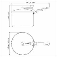 Pipoqueira Tramontina Ravena Alumínio Antiaderente Starflon Max 20cm 3,5 L Tramontina
