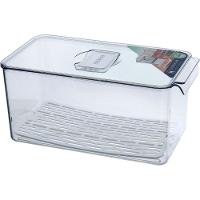 Caixa Organizadora Para Geladeira Com Tampa Acrilico 14x16x31cm - 1