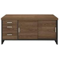 Balcão Multiuso Escritório Com Gavetas E Portas Charuto preto - 1