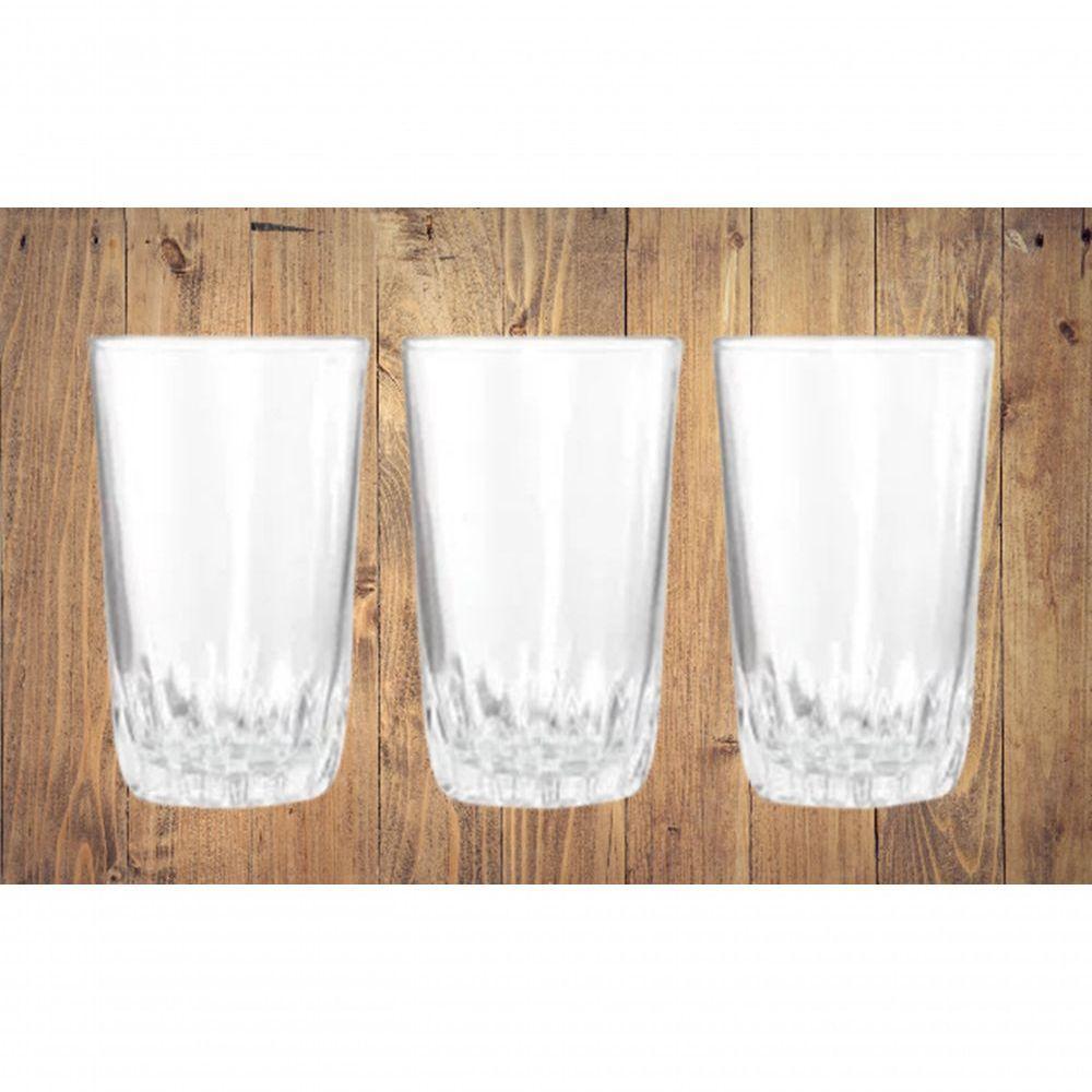 Jogo Copos Vidro Cristal 3 Peças 325 Ml - 3