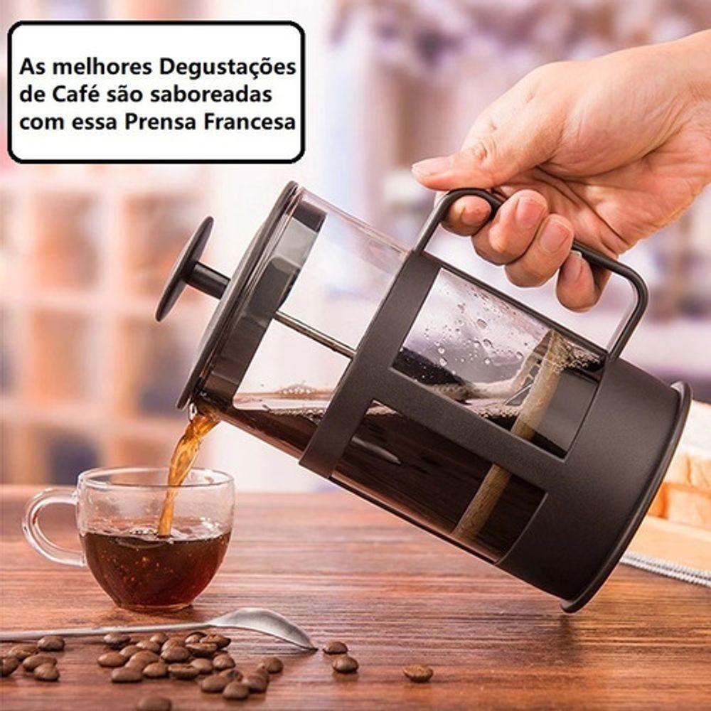 Cafeteira Prensa Francesa 350 Ml Cremeira Café Leite Cremoso - 6