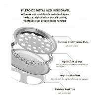 Cafeteira Prensa Francesa 350 Ml Cremeira Café Leite Cremoso - 3