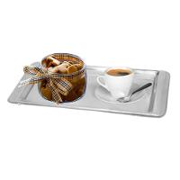 Bandeja Aço Inox Retangular Servir Café 30x14 Cm Kit 3 Peças - 2