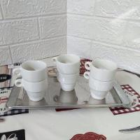 Bandeja Aço Inox Retangular Servir Café 30x14 Cm Kit 3 Peças - 6